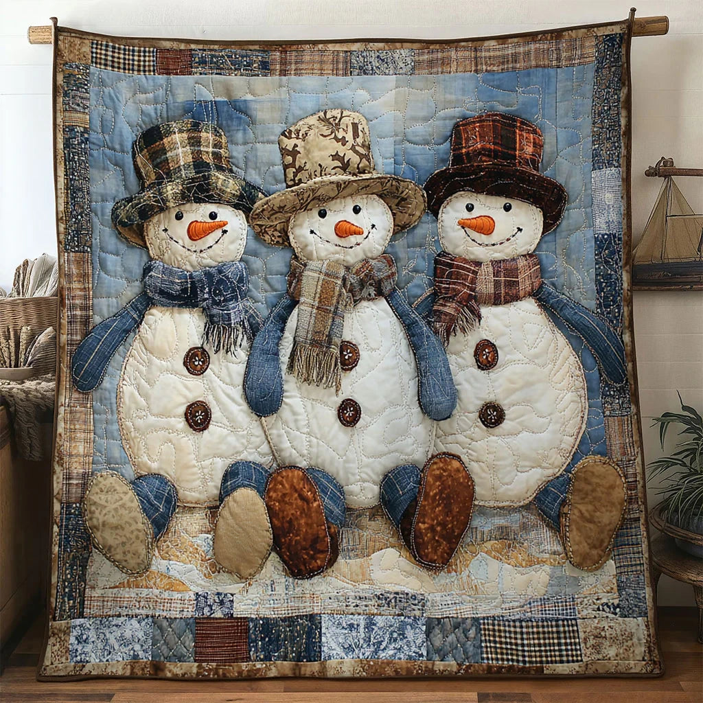 Snowman Cozy Lanterns Quilt Blanket