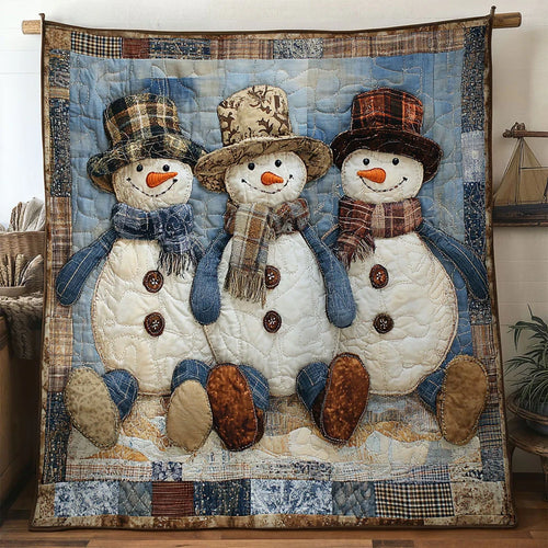Snowman Cozy Lanterns Quilt Blanket