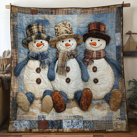 Snowman Cozy Lanterns Quilt Blanket