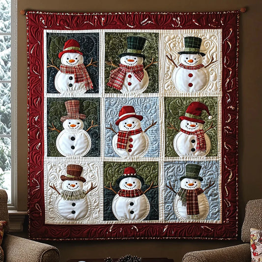 Snowman Friends Quilt Blanket