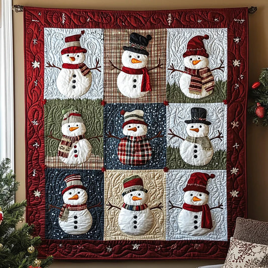 Snowman Friends Quilt Blanket