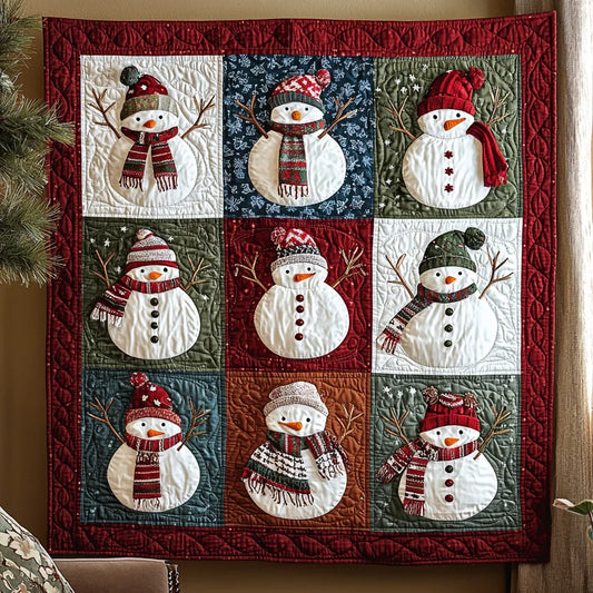 Snowman Friends Quilt Blanket