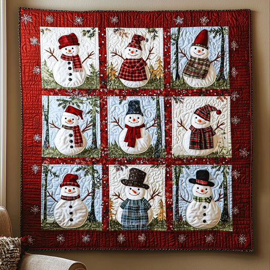 Snowman Friends Quilt Blanket