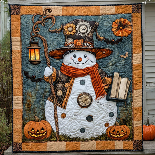 Snowman Frost Lantern Quilt Blanket