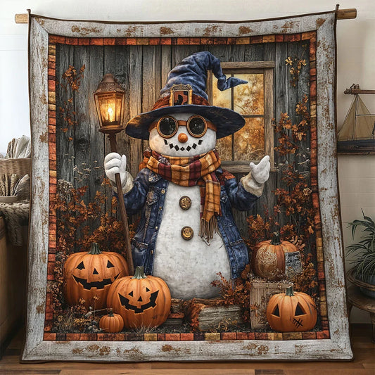 Snowman Gear Storm Quilt Blanket