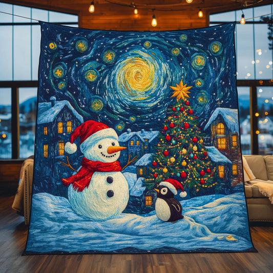 Snowman Glow Quilt Blanket