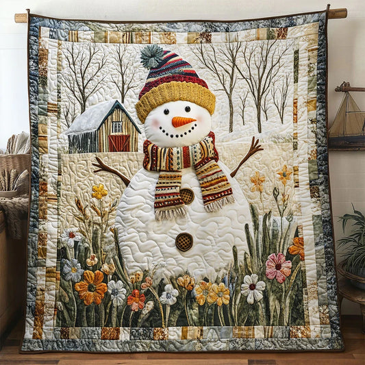 Snowman Homestead Quilt Blanket