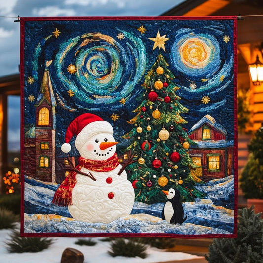 Snowman Magic Quilt Blanket