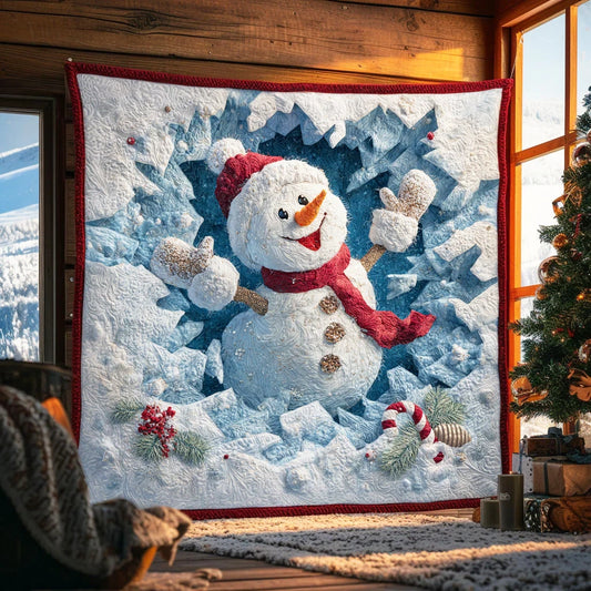 Snowman Magic Quilt Blanket