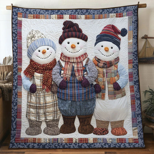 Snowman Sparkle Lane Quilt Blanket