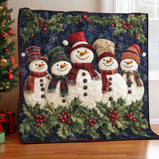 Snowman Winter Day Quilt Blanket