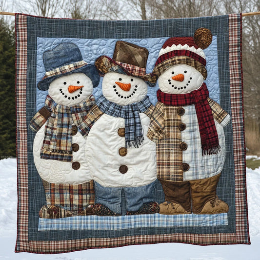 Snowman Winter Harmony Quilt Blanket