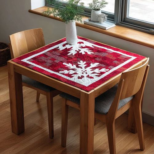 Snowy Christmas Quilted Table Topper