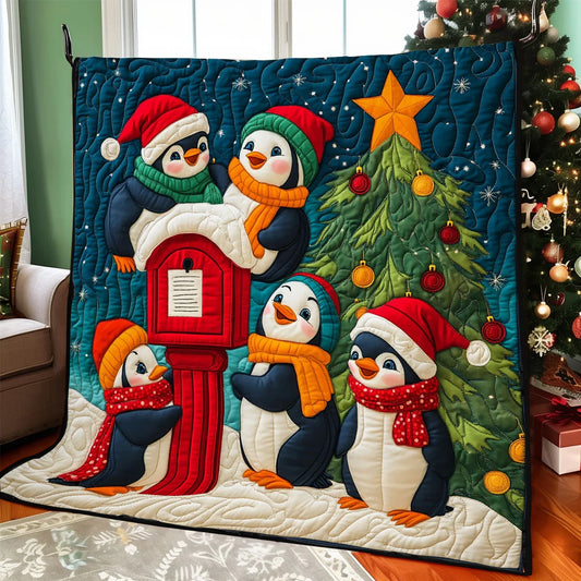 Snowy Mailbox Quilt Blanket