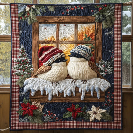 Snowy Pair Quilt Blanket