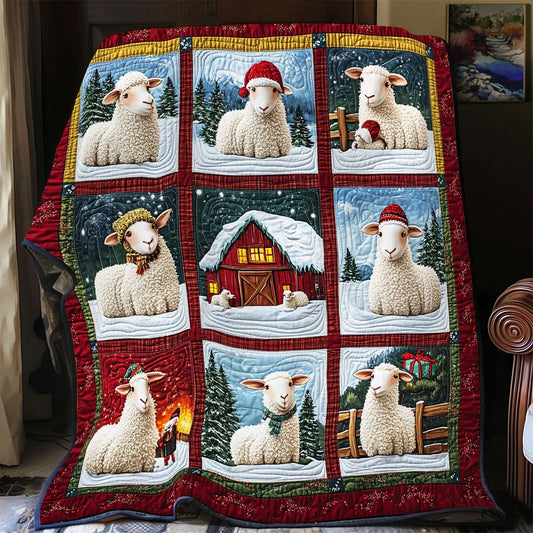 Snowy Sheep Quilt Blanket