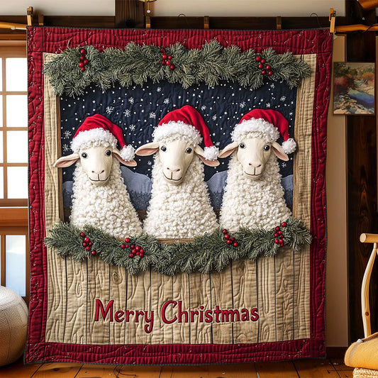 Snowy Sheep Quilt Blanket