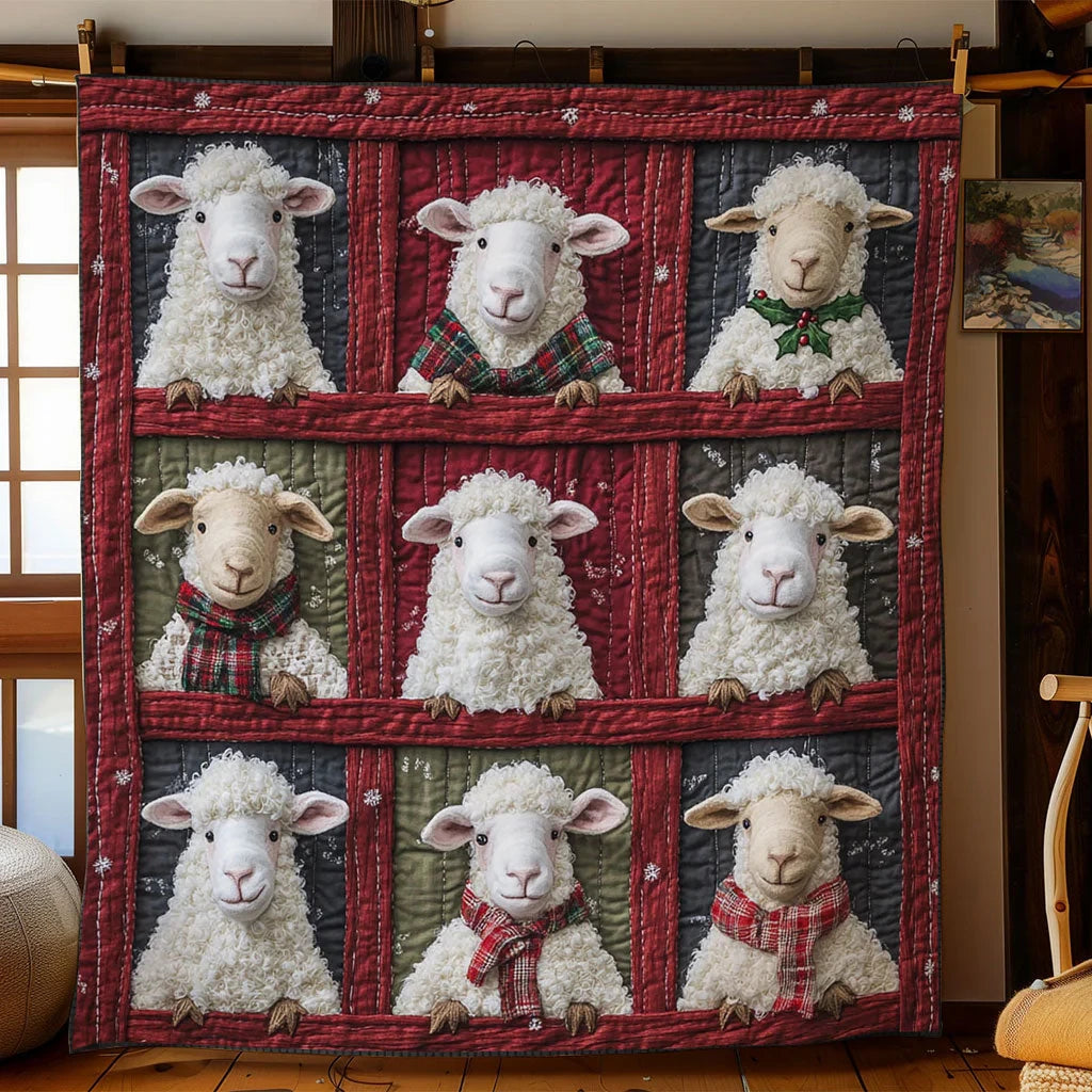 Snowy Sheep Quilt Blanket