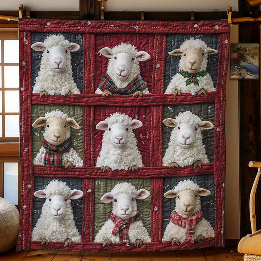 Snowy Sheep Quilt Blanket
