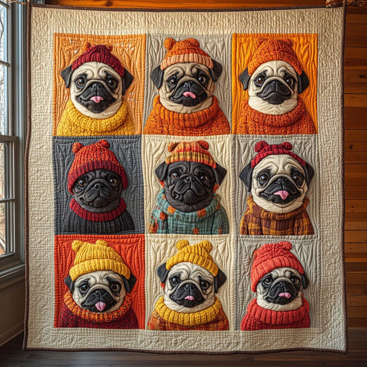 Snug Pug Quilt Blanket
