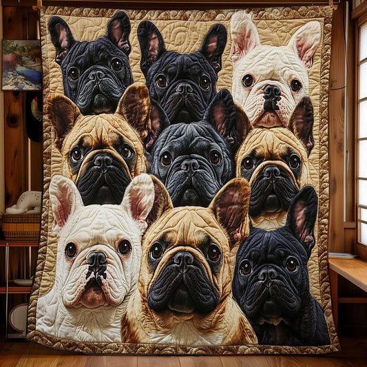 Snuggle Bulldog Quilt Blanket
