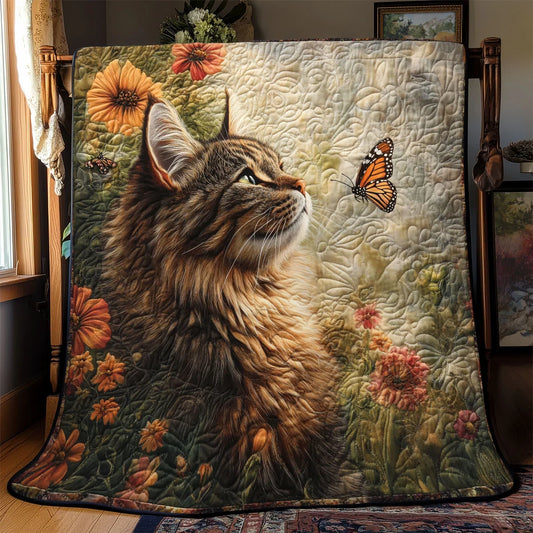 Soft Pawed Cat Quilt Blanket