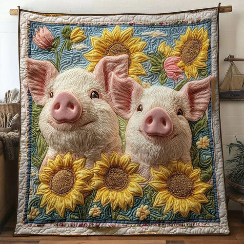 Soft Pig Quilt Blanket