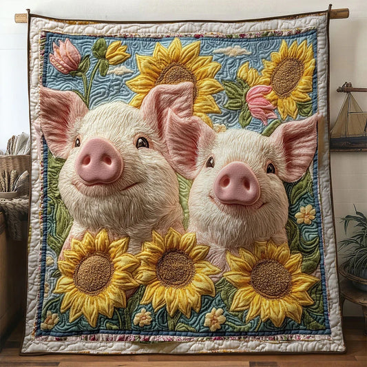Soft Pig Quilt Blanket