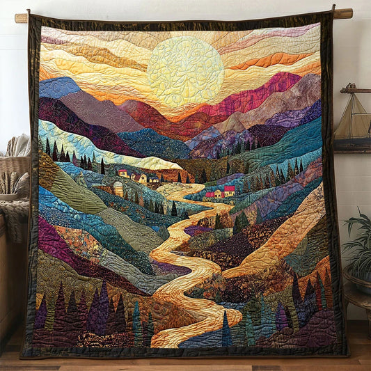 Softglow Mountain Ranges Quilt Blanket