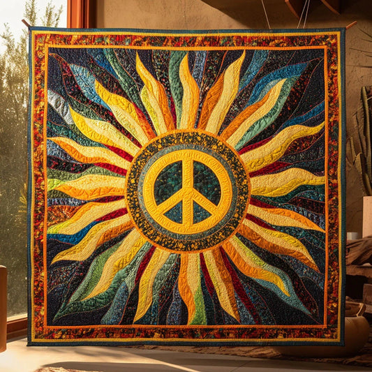 Solar Peace Quilt Blanket