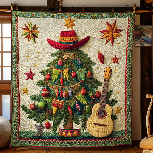 Sombrero Christmas Tree Quilt Blanket