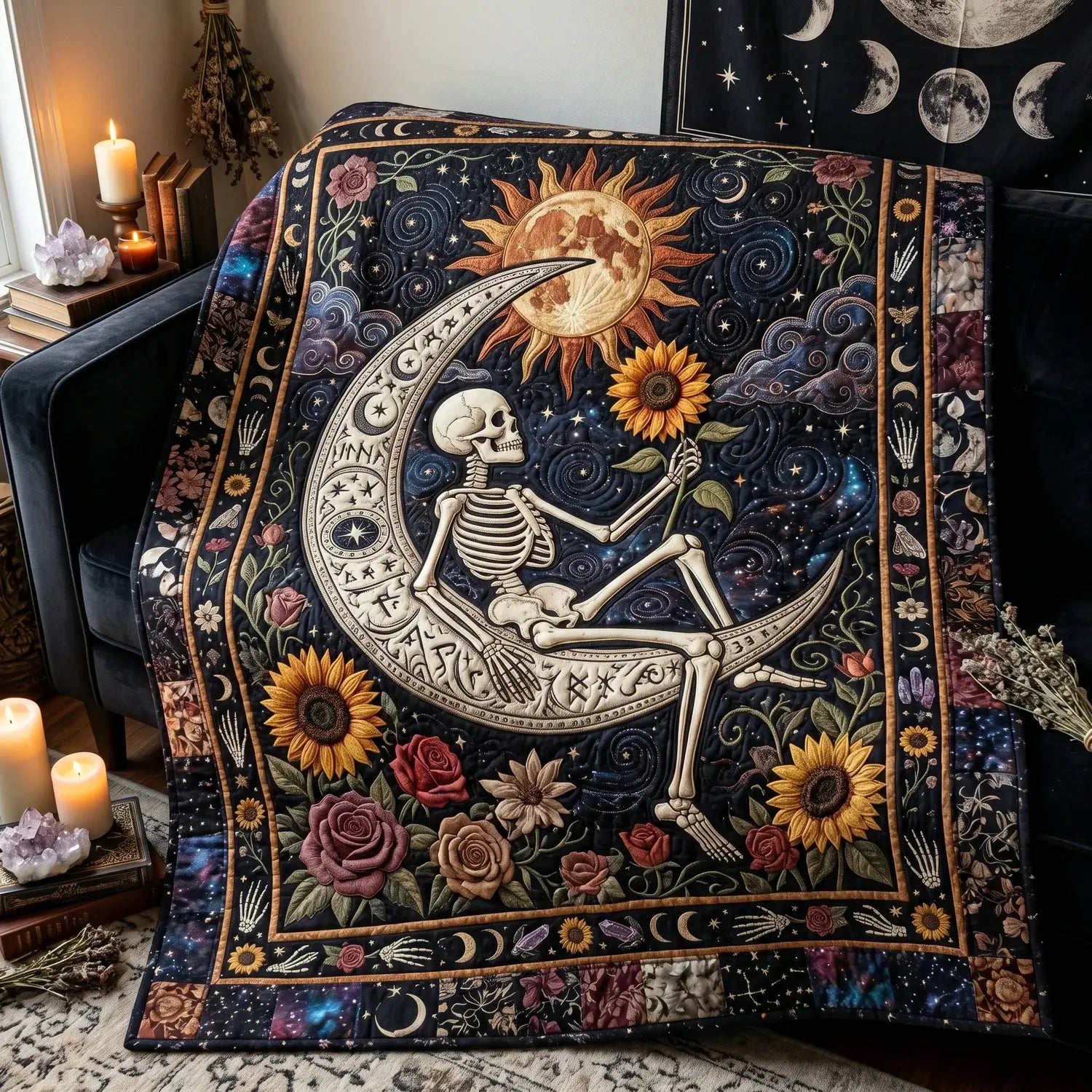 Soul In Darkness Quilt Blanket