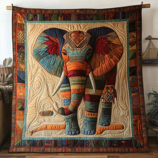 Soulful Elephant Journey Quilt Blanket