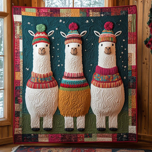 Sparkle Llama Quilt Blanket