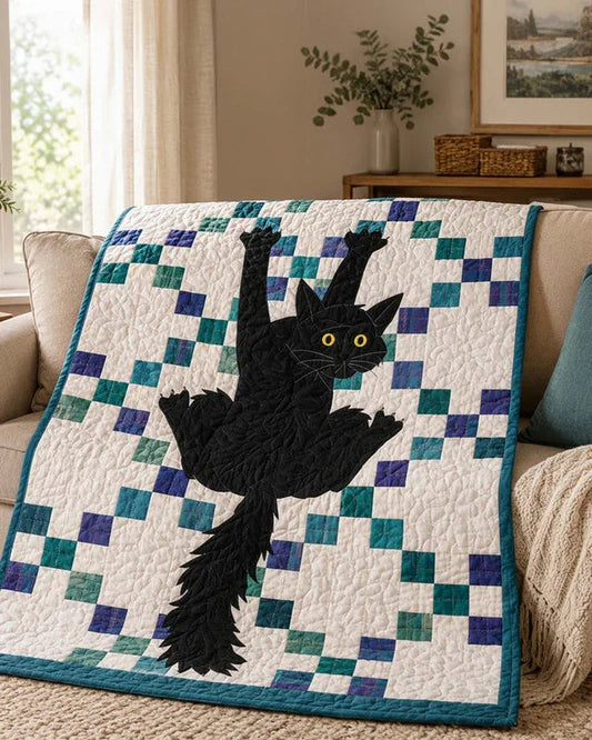 Spicy Floof Quilt Blanket - Quilted Blanket by OtterMia