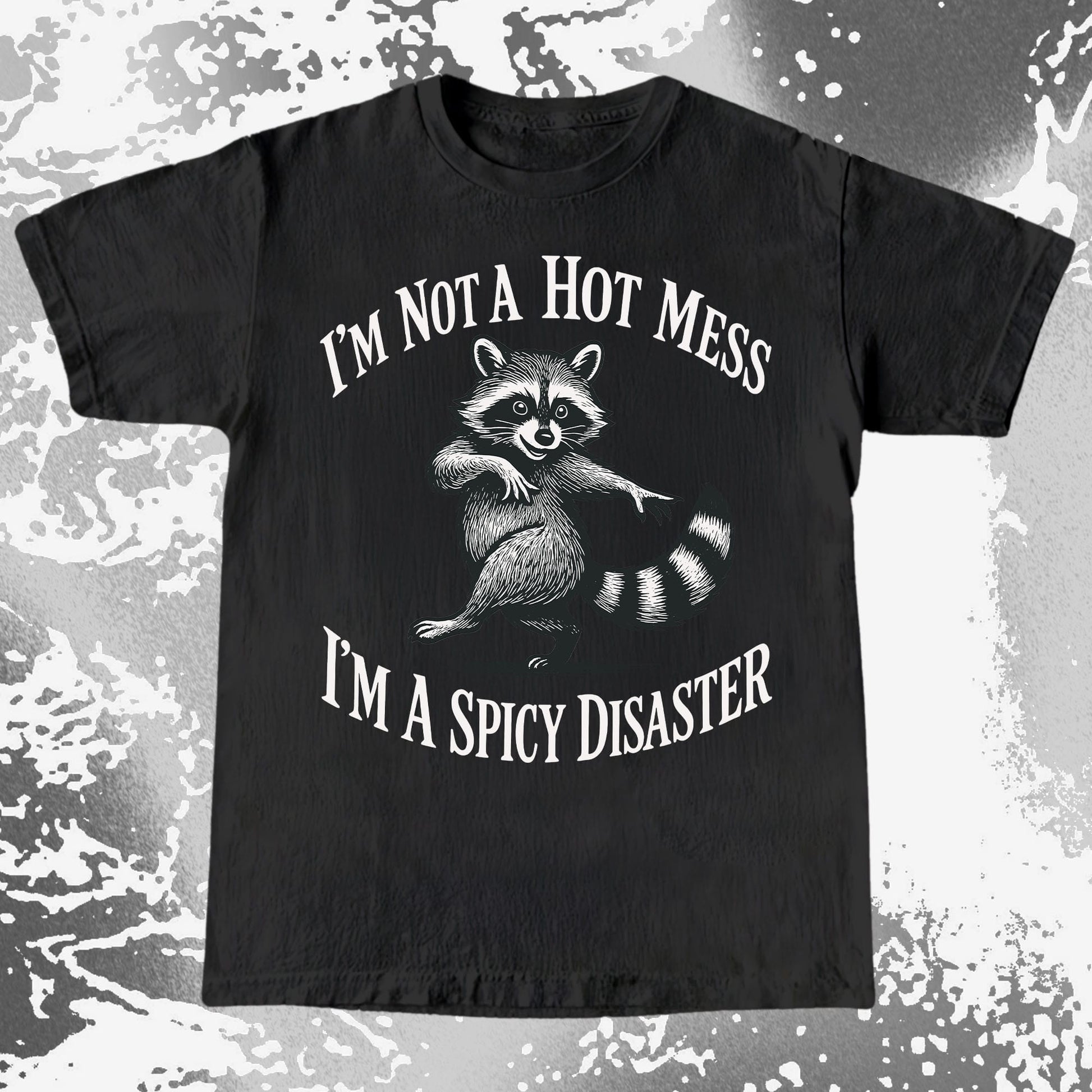 Spicy Disaster Raccoon, funny meme tee gift (view 2)