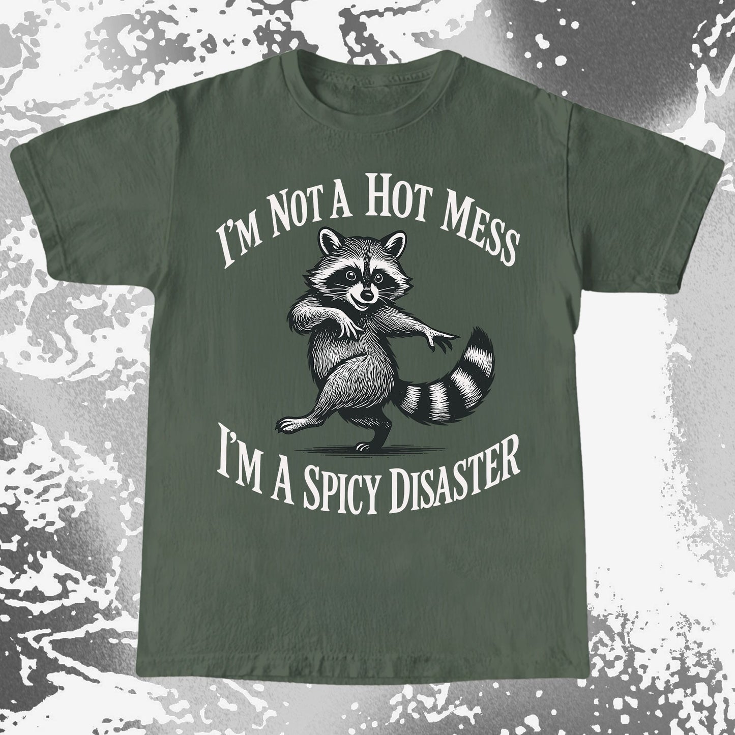 Spicy Disaster Raccoon, funny meme tee gift (view 5)