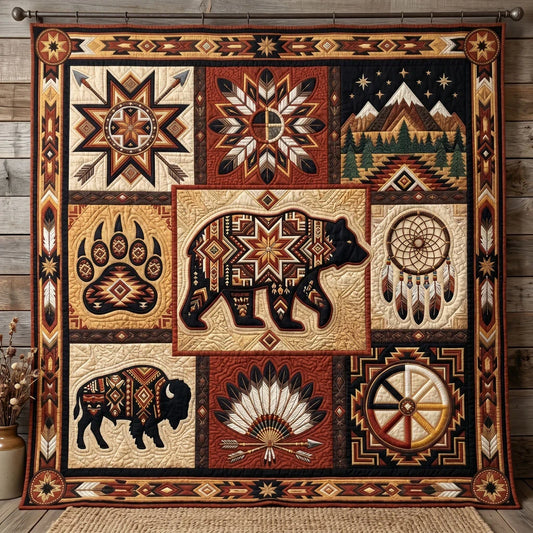 Spirit Bear Heritage Quilt Blanket