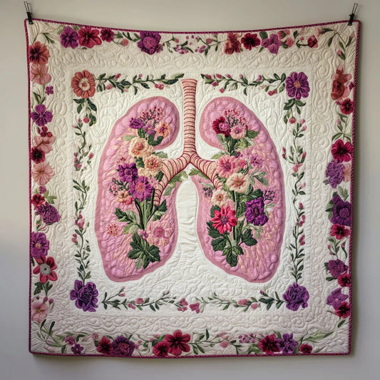 Spirit Bloom Lung Quilt Blanket