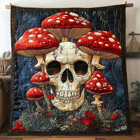 Spirit Garden Skull Quilt Blanket