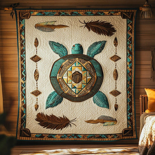 Spirit Guide Turtle Quilt Blanket
