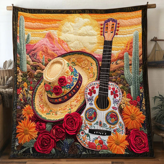 Spirit Guitar Quilt Blanket