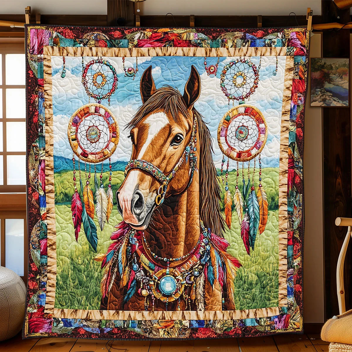 Spirit Horse Dream Quilt Blanket