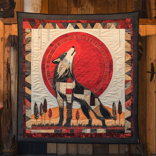 Spirit Howl Wolf Quilt Blanket