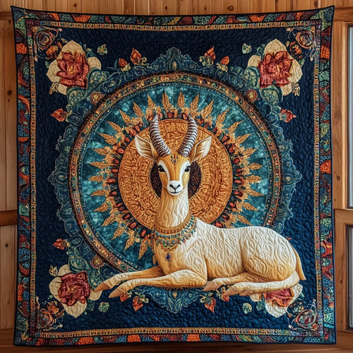 Spirit Of Regal Gazelle Quilt Blanket