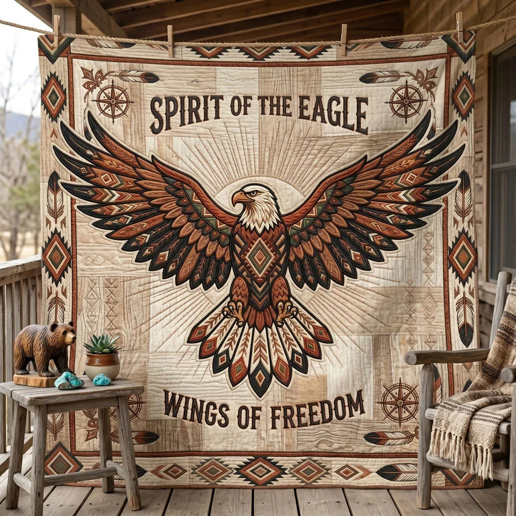 Spirit Of The Eagle Quilt Blanket