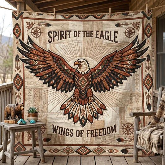 Spirit Of The Eagle Quilt Blanket
