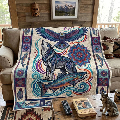 Spirit Of The Wild Quilt Blanket