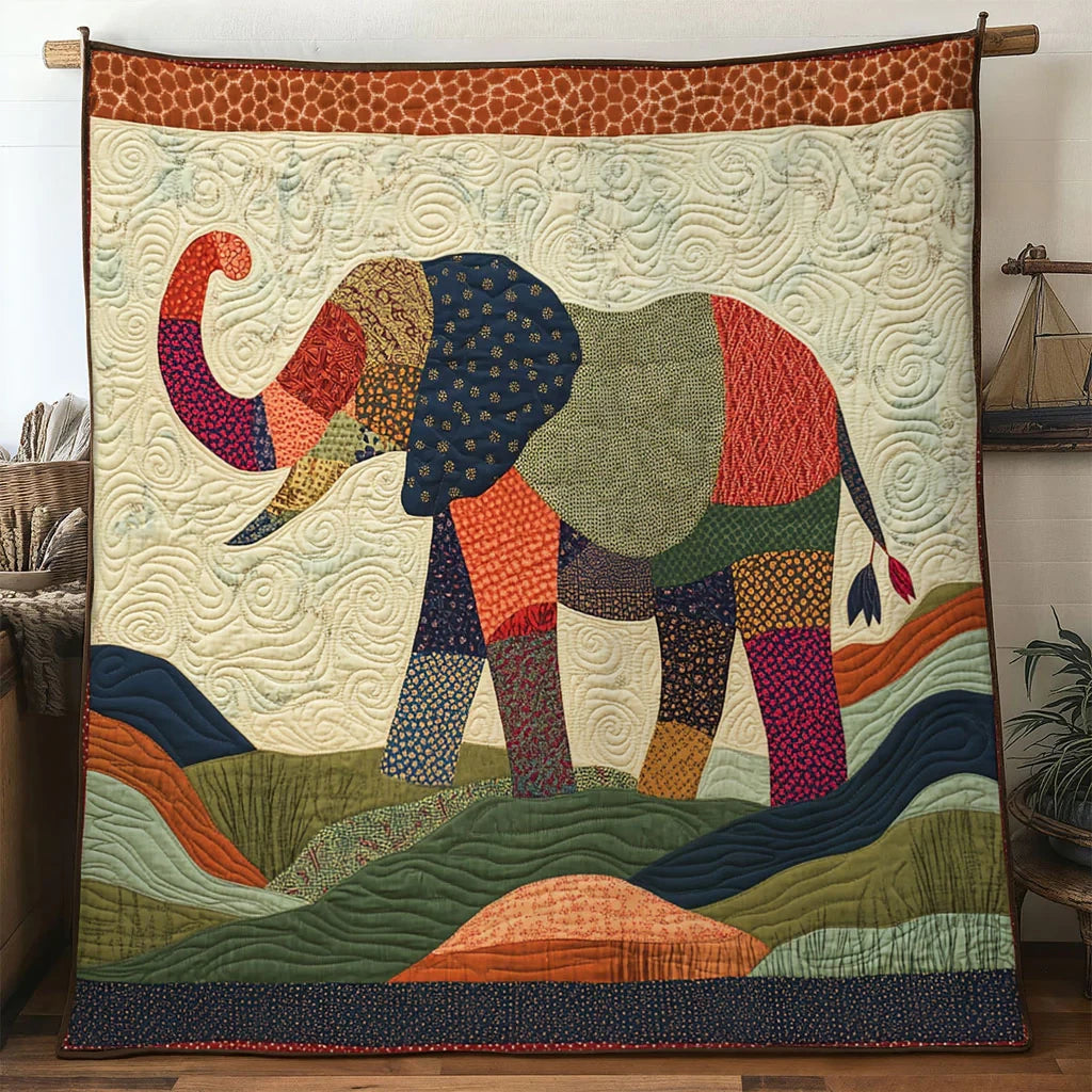 Spirit Wind Elephant Quilt Blanket