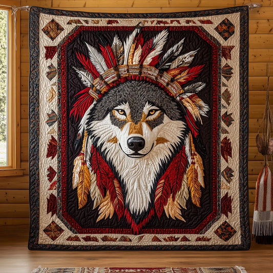 Spirit Wolf Quilt Blanket